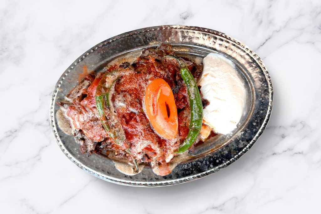 Iskender Kebap with Yogurt Dinner